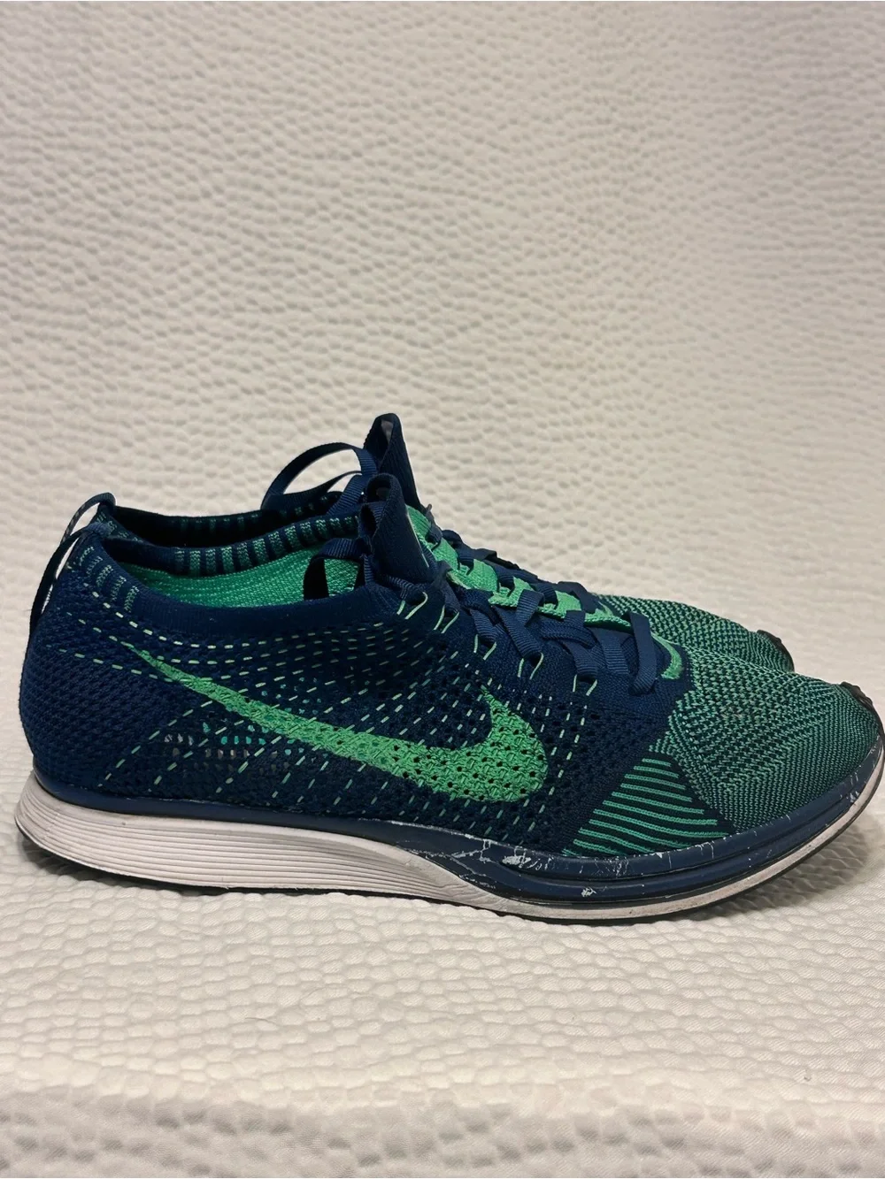 Nike Flyknit Racer Men’s Shoes - Teal/ Navy